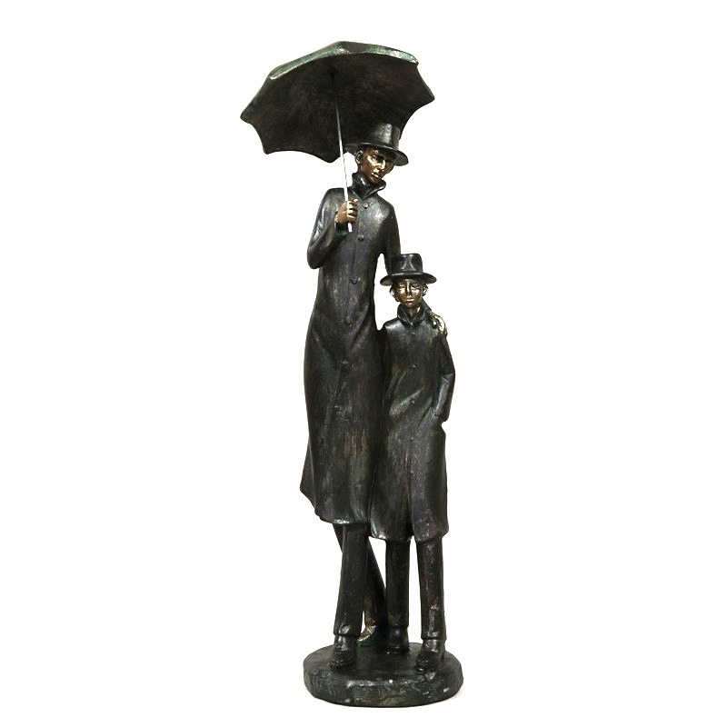 Art And Craft For Father'S Day - Statua Vintage di Padre e Figlio,