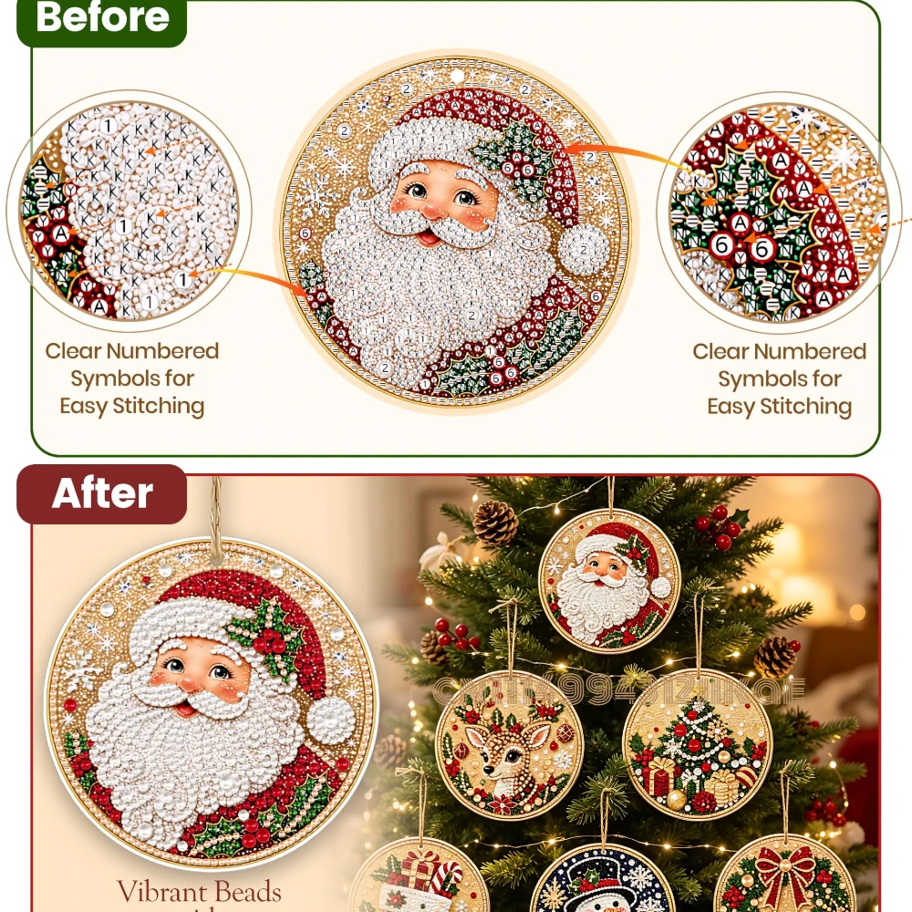 6 pezzi di decorazioni nataliz - Art Craft Kit recensione e prezzo